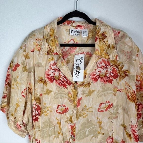 NWT Vtg 80s 90s Floral Button Front Maxi Dress 3X Cottagecore Boho Mature Modest - Picture 13 of 14